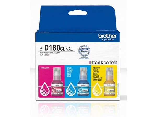 Brother BTD180CLVAL, Original, Blå, Magenta, Gul, Brother, DCP-T580DW, DCP-T583DW, DCP-T780DW, 5000 Sider, 3 stk
