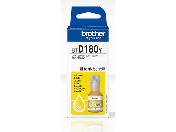 Brother BTD180Y, Original, Gul, Brother, DCP-T580DW, DCP-T583DW, DCP-T780DW, 5000 Sider, 1 stk