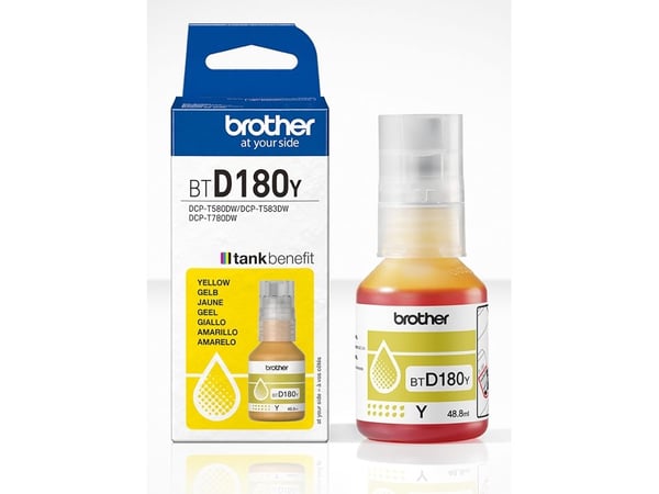 Brother BTD180Y, Original, Gul, Brother, DCP-T580DW, DCP-T583DW, DCP-T780DW, 5000 Sider, 1 stk