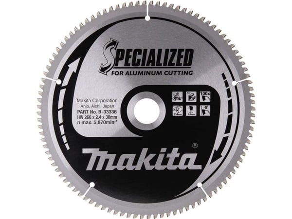 MAKITA SIRKULSAG 260x30x100z SPESIALISERT ALUMINIUM
