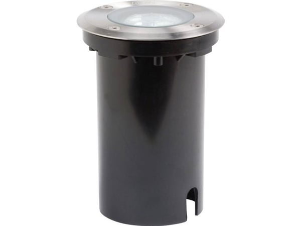 Konstsmide 7606-000, Innsunket spotlight, 1 ampuller, Halogen, 230 V, Sort, Rustfritt stål