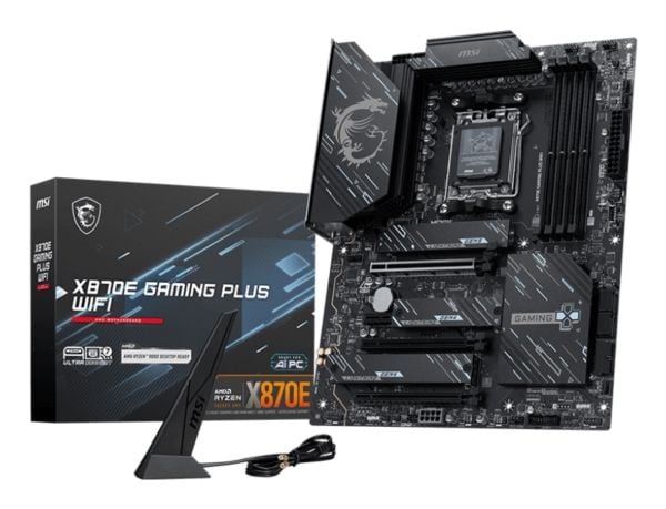 MSI X870E GAMING PLUS WIFI - Hovedkort - ATX - Socket AM5 - AMD X870E Chipset - USB4, USB-C 3.2 Gen 2x2, USB-C 3.2 Gen2, USB 3.2 Gen 2, USB 3.2 Gen...