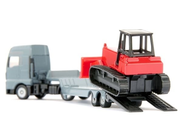 Siku MAN-lastbil med bulldozer