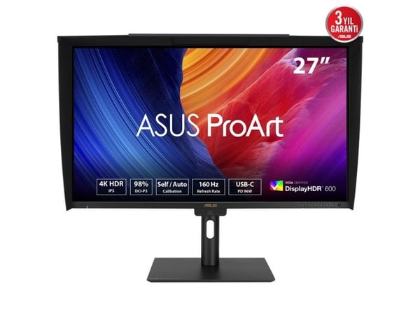 ASUS ProArt PA27UCGE - LED-skjerm - 27" - 3840 x 2160 4K @ 160 Hz - IPS - 600 cd/m² - 1000:1 - DisplayHDR 600 - 1 ms - 2xHDMI, DisplayPort, USB-C -...