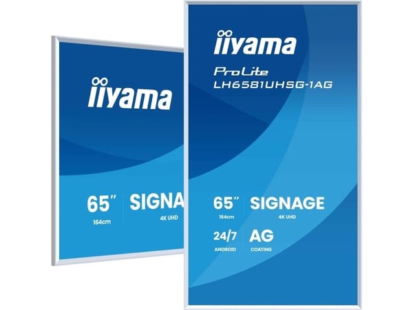 iiyama ProLite LH6581UHSG-1AG - 65" Diagonalklasse (64.5" synlig) LED-bakgrunnsbelyst LCD-skjerm - intelligent skilting - med innebygd SoC-mediespi...