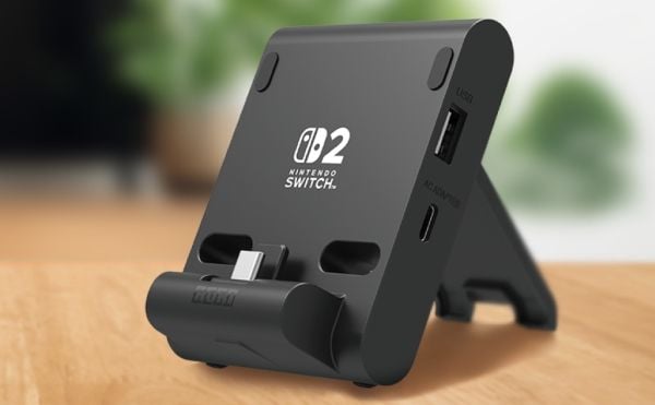 Hori Dual USB PlayStand, Ladesystem, Nintendo Switch 2, Svart, Koblet med ledninger (ikke trådløs), 71,5 mm, 32 mm