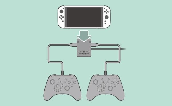 Hori Dual USB PlayStand, Ladesystem, Nintendo Switch 2, Svart, Koblet med ledninger (ikke trådløs), 71,5 mm, 32 mm