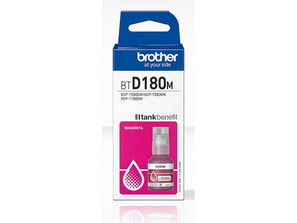 Brother BTD180M, Original, Magenta, Brother, DCP-T580DW, DCP-T583DW, DCP-T780DW, 5000 Sider, 1 stk