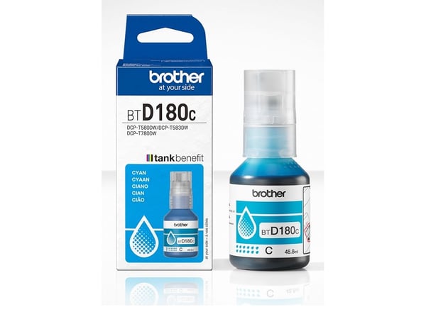 Brother BTD180C - Cyan - original - påfyllnadsbläck - för Brother DCP-T580DW