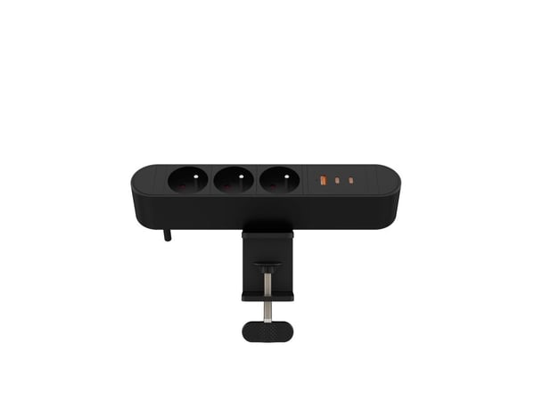 MicroConnect - Effektband (clamp-mountable) - 5 / 9 / 12 / 15 / 20.3 V - 67 Watt - ingång: Typ E - utgångskontakter: 6 (3 x CEE 7/7, USB, 2 x USB-C...