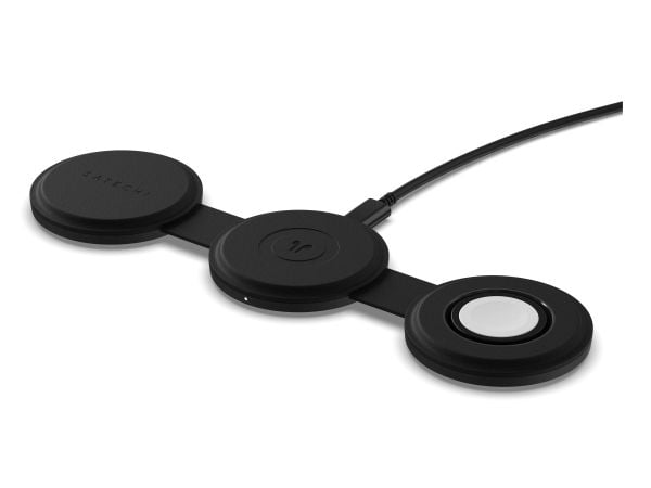 Satechi OntheGo 3-in-1, Sisätila, USB, Langaton lataaminen, musta