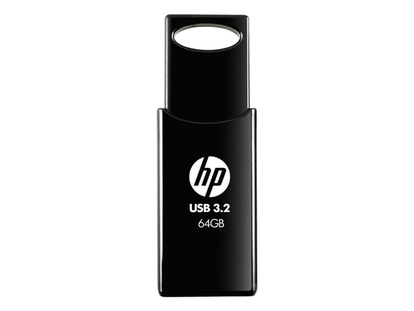 HP 712w, 64 GB, USB A-tyyppi, 3.2 Gen 1 (3.1 Gen 1), 120 MB/s, Liuku, musta