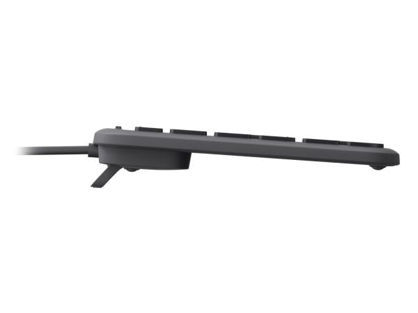 Logitech Signature Slim Wired K620 for Business - Tangentbord - full size - USB-C - QWERTY - internationell engelska