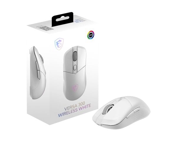 Mus MSI VERSA 300 WHITE CELLULAR Hvit | Trådløs | 2,4 GHz, Bluetooth, USB 2.0