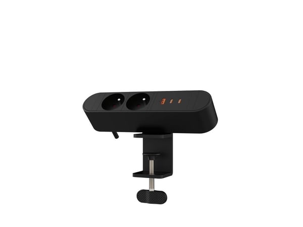 MicroConnect - Effektband (clamp-mountable) - 5 / 9 / 12 / 15 / 20.3 V - 67 Watt - ingång: Typ E - utgångskontakter: 5 (2 x CEE 7/7, USB, 2 x USB-C...