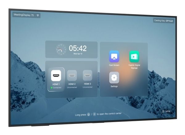 Yealink MeetingBoard - 75" Diagonalklasse LED-bakgrunnsbelyst LCD-skjerm - handelsbruk - 4K UHD (2160p) 3840 x 2160