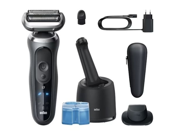 Braun Series 7 72-C7200??, Folie shaver, Sort, Rustfrit stål, Knapper, Intensiv, Normal, LED