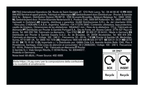 Braun Series 5 52-B1000s, Folie shaver, Sort, Knapper, Intensiv, Normal, Batteri, Lithium-Ion (Li-Ion), Paristo, Lithium-Ion (Li-Ion)