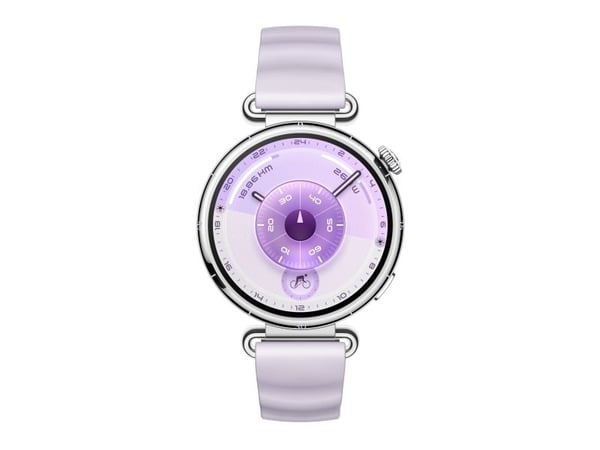Huawei Watch GT 6 - 41 mm - rustfritt stål - smartklokke med stropp - fluorelastomer - lilla - håndleddstørrelse: 120-180 mm - display 1.32" - Blue...