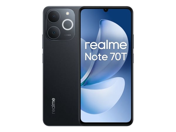 realme Note 70T, 17,1 cm (6.74"), 4 GB, 256 GB, 50 MP, Android 15, musta