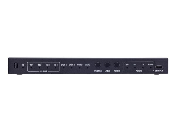 InLine HDMI-switch 4-veis 48 Gb/s 8Ka60 Hz med lydfrakobling (57885A)
