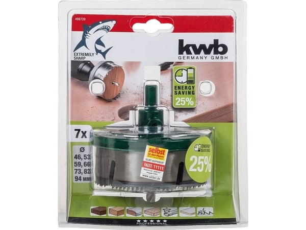kwb ?498720, Single/enkelt, Drill, Kopper, Løvtre, Laminert Panel, Ikke-jernholdig metall, Gipsplater, Plast, Mykt tre, Tre, Grønn, Rustfritt stål,...