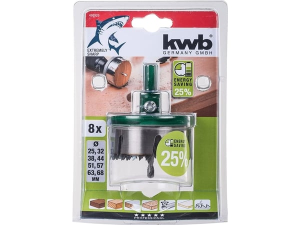 kwb ?498920, Single/enkelt, Drill, Kopper, Løvtre, Laminert Panel, Ikke-jernholdig metall, Gipsplater, Plast, Mykt tre, Tre, Grønn, Rustfritt stål,...