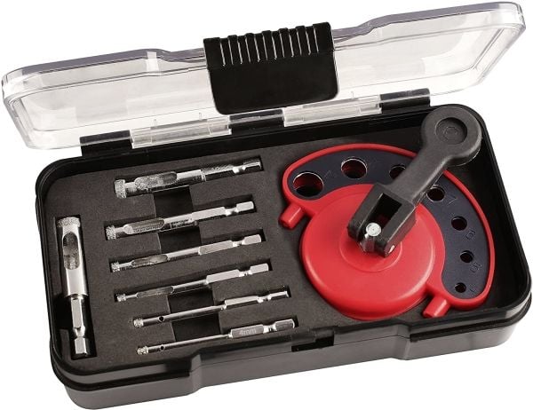 kwb ?499900, Single/enkelt, Drill, Keramisk, Granitt, Marmor, Naturstein, Soft Keramiske veggflis, Flis, Sort, Grønn, Rød, Sekskanttange, 180 g