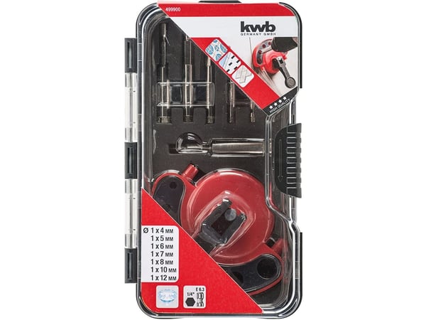 kwb ?499900, Single/enkelt, Drill, Keramisk, Granitt, Marmor, Naturstein, Soft Keramiske veggflis, Flis, Sort, Grønn, Rød, Sekskanttange, 180 g