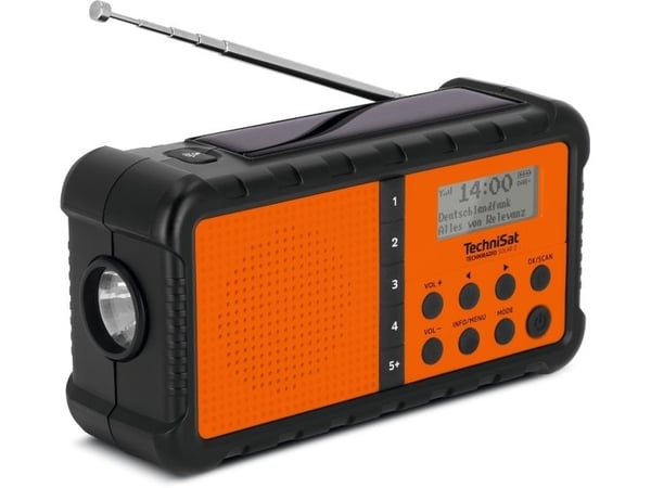 TechniSat TechniRadio Solar 2 sw/org DAB+/FM-radio med solcellepanel og håndholdt. (0000/3996)
