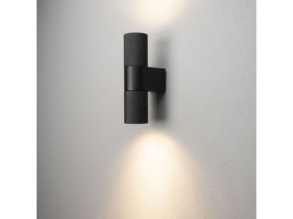 Konstsmide Temi, Utendørs veggbelysning, Svart, Aluminium, IP54, Fasade, I