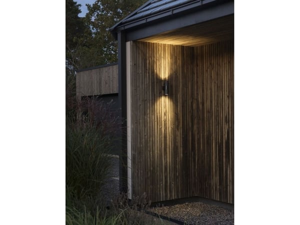 Konstsmide Temi, Utendørs veggbelysning, Svart, Aluminium, IP54, Fasade, I