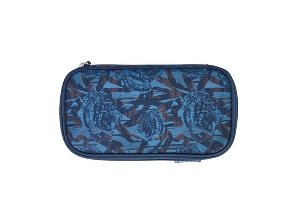 Herlitz beatBox Camo Tiger, Mykt penal, Polyester, Blå, Mørkeblå, Mønster, Glidelås, Adult/Child