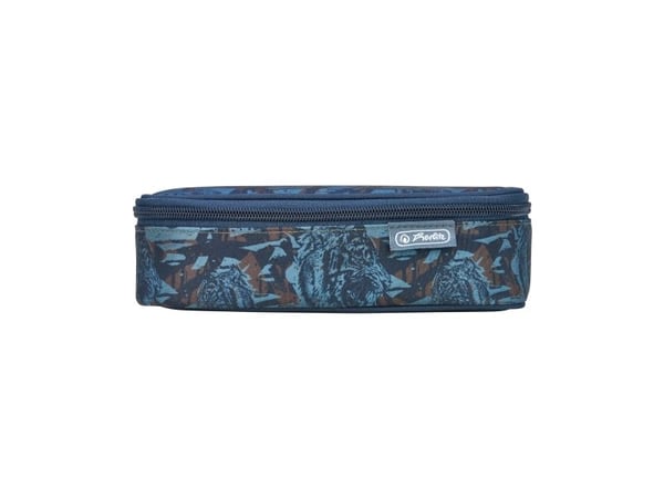 Herlitz beatBox Camo Tiger, Mykt penal, Polyester, Blå, Mørkeblå, Mønster, Glidelås, Adult/Child