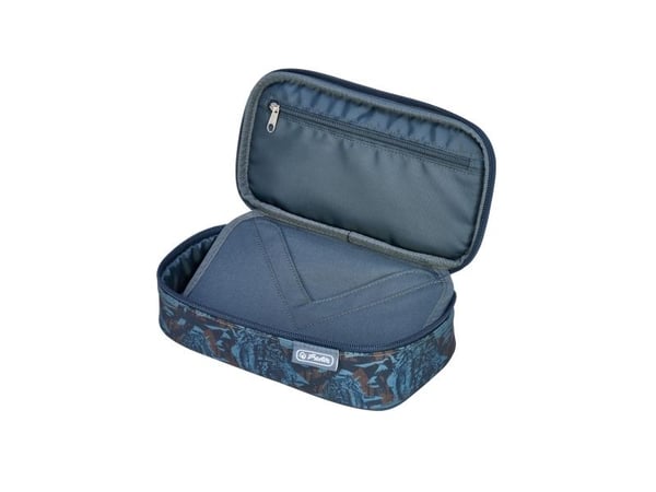 Herlitz beatBox Camo Tiger, Mykt penal, Polyester, Blå, Mørkeblå, Mønster, Glidelås, Adult/Child
