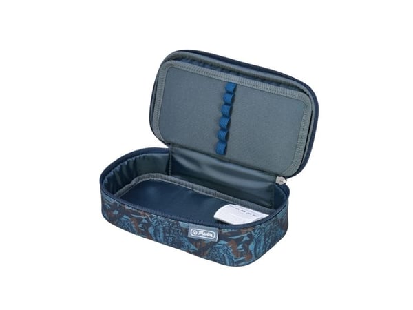 Herlitz beatBox Camo Tiger, Mykt penal, Polyester, Blå, Mørkeblå, Mønster, Glidelås, Adult/Child