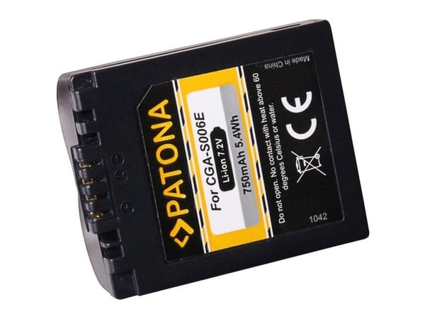 PATONA 1042, Panasonic, 750 mAh, 7,6 V, Lithium-Ion (Li-Ion)