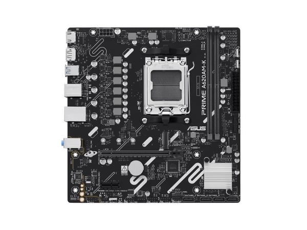 ASUS PRIME A620AM-K - Hovedkort - micro ATX - Socket AM5 - AMD A620A Chipset - USB 3.2 Gen 1 - Gigabit LAN - innbygd grafikk (CPU kreves) - HD-lyd ...