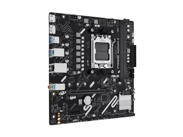 ASUS PRIME A620AM-K - Hovedkort - micro ATX - Socket AM5 - AMD A620A Chipset - USB 3.2 Gen 1 - Gigabit LAN - innbygd grafikk (CPU kreves) - HD-lyd ...