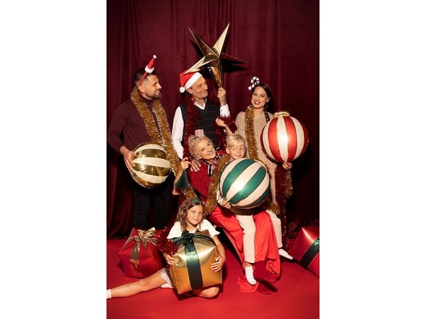 Folieballong julegave, 3 stk