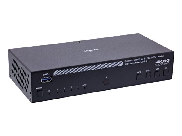 InLine 57885I, 3840 x 2160 piksler, 4K Ultra HD, Rack-montering, 25 W, Svart