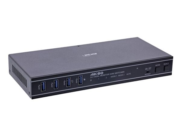 InLine 57885F, 3840 x 2160 piksler, 4K Ultra HD, Rack-montering, 12 W, Svart