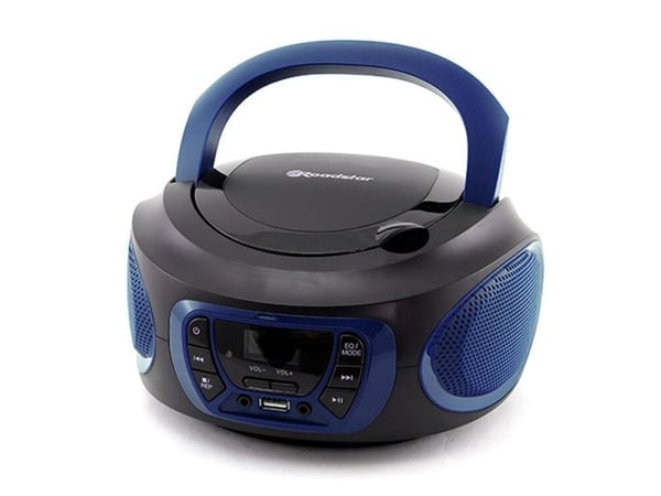Roadstar CDR-365 U/BL, Blå, Bärbar CD-spelare