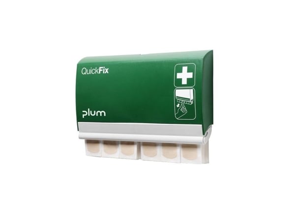 Dispenser-plåster QuickFix Elastic 90 st plast med hylla/ elastiska plåster grön (1 st)