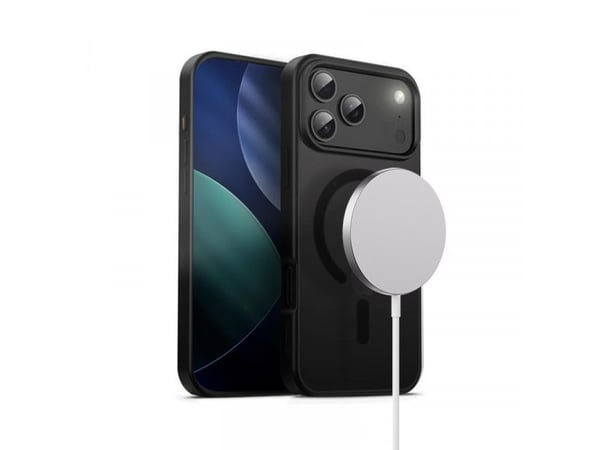 Crong Hybrid Frost MAG Cover, Etui, Apple, iPhone 17 Pro Max, 17,5 cm (6.9"), Svart, Translucent