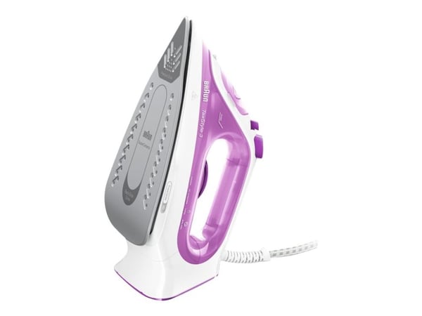 Braun TexStyle 3 SI 3030 PU - Ångstrykjärn - sula FreeGlide 3D SuperCeramic - 2300 W - rosa