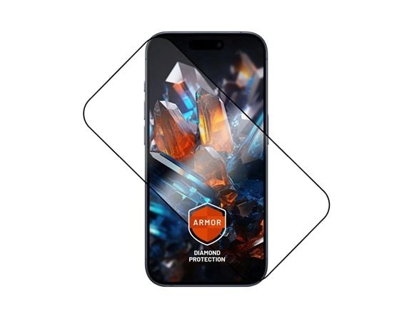 FIXED Armor ultra-holdbart herdet glass med støvbeskyttelsesapplikator og AR-lag for Apple iPhone 17 Pro Max, svart