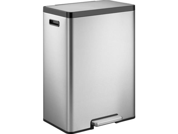 Pedalbøtte, EKO Casa, stål matt, rustfritt stål, 45 l, innerbøtte av plast, soft close