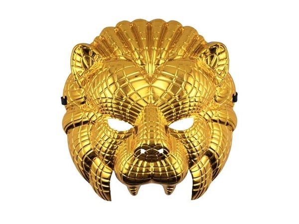 Guld løvemaske