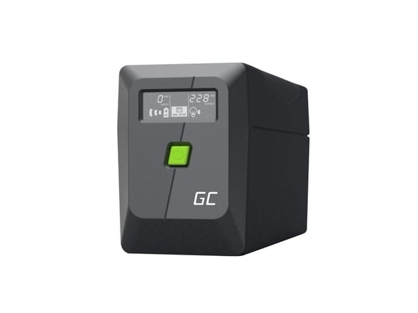 Greencell 650VA 360W PowerProof UPS med LCD-skjerm